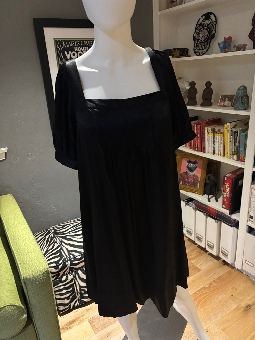 Laundry By Shelli Segal Black Square-Neck Mini Dress